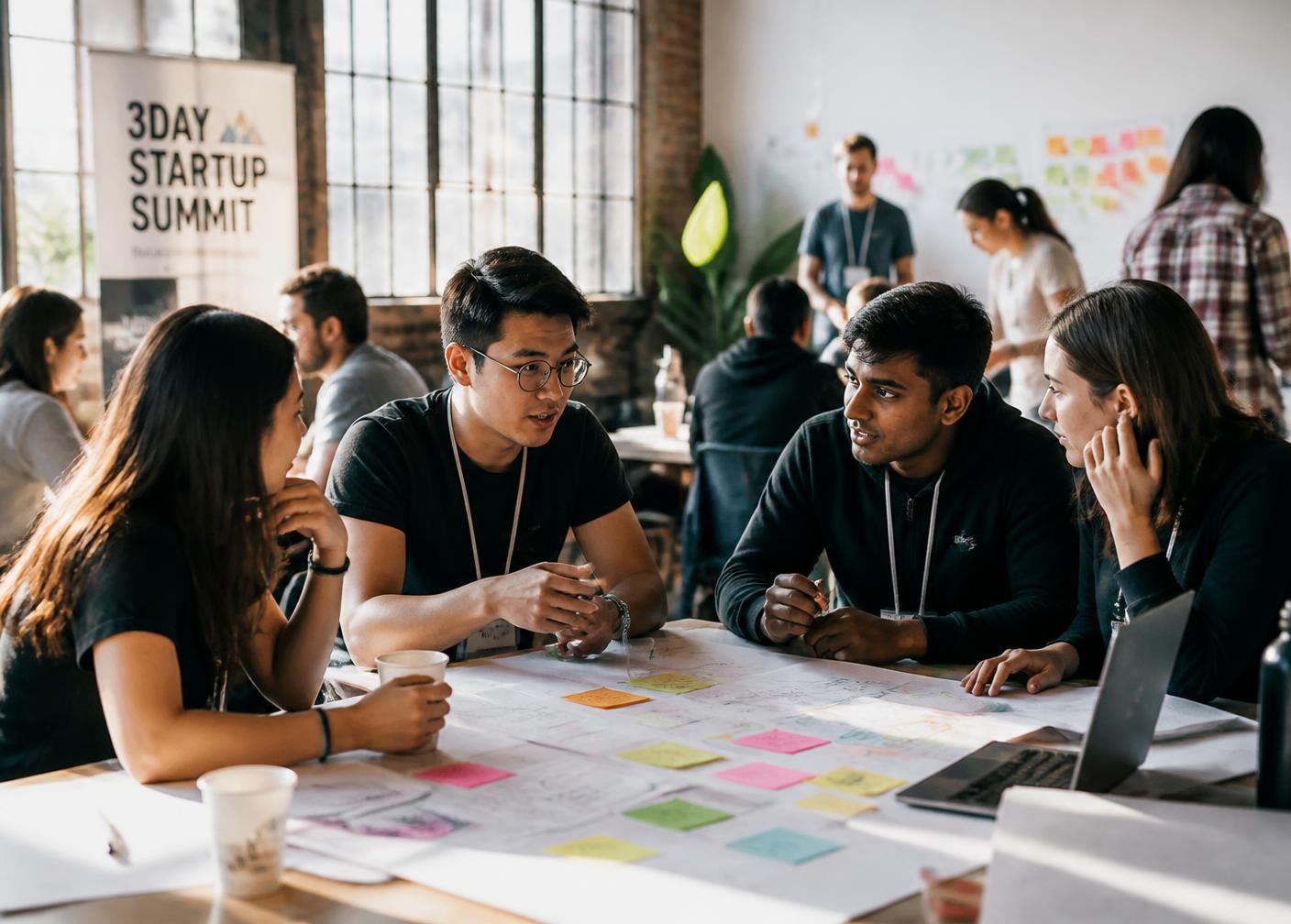 Participants collaborating at the three-day summit